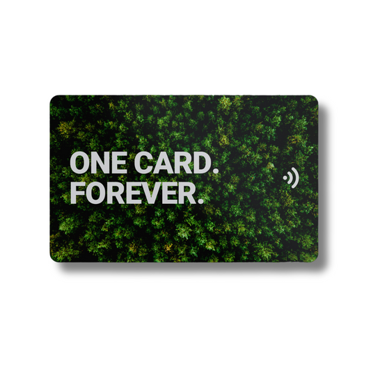 Tarjeta de visita bioPVC NFC Arboles + tarjeta digital gratis para siempre | Compatible universal | Sin app
