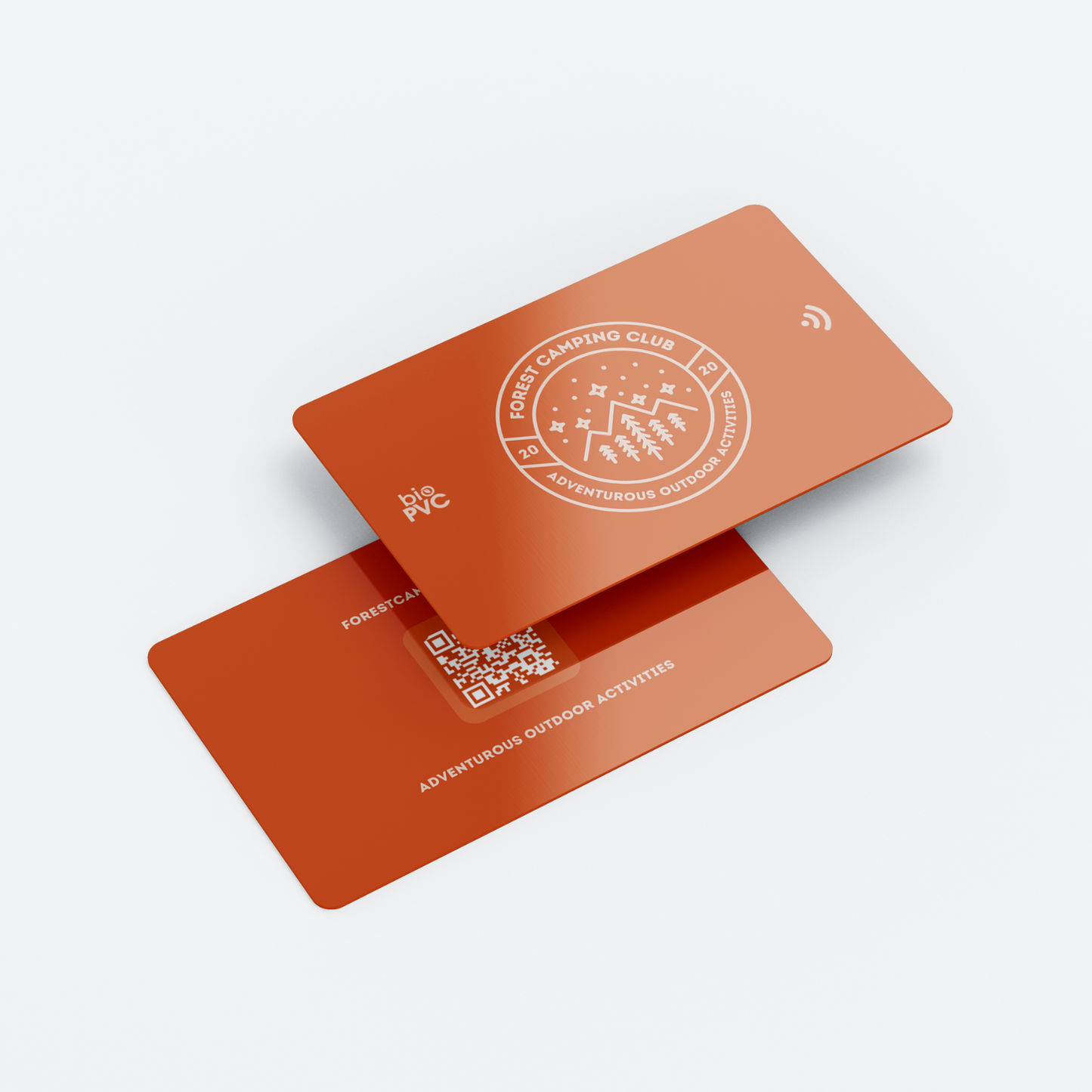 100% Personalizada - Tarjeta de visita bioPVC NFC + tarjeta digital | Compatible universal | Sin app